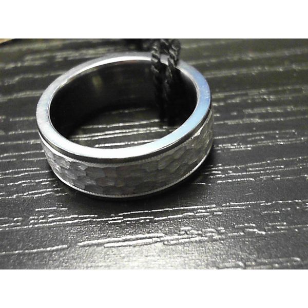 White Tantalum Hammer/Polish Wedding Band Morgan's Jewelers Winona, MN
