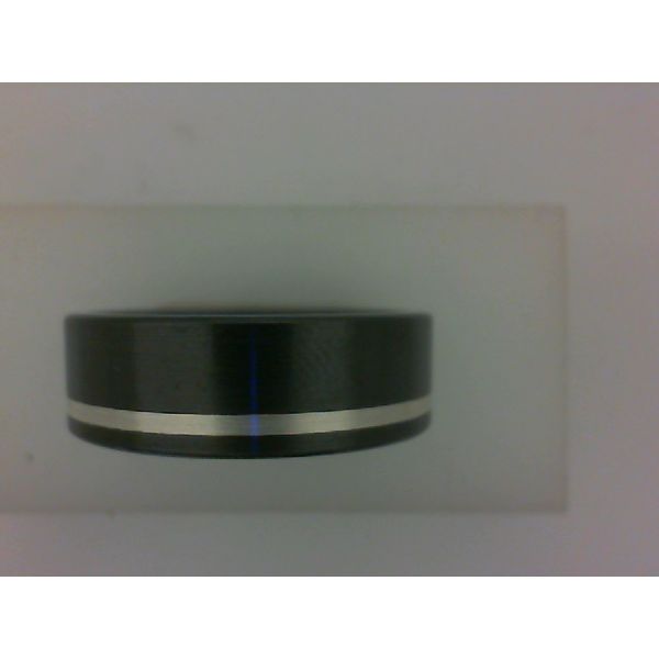 Sterling Silver Inlay Men's Black Diamond Ceramic Wedding Band Morgan's Jewelers Winona, MN