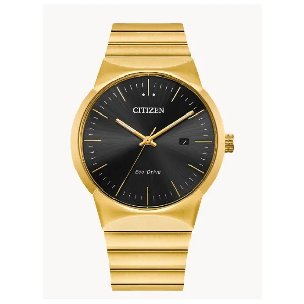 Gent's Yellow Stainless Steel Eco-Drive Watch Morgan's Jewelers Winona, MN