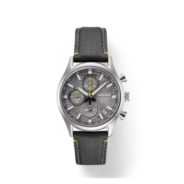 Men's Grey Analog Geometric Watch Morgan's Jewelers Winona, MN