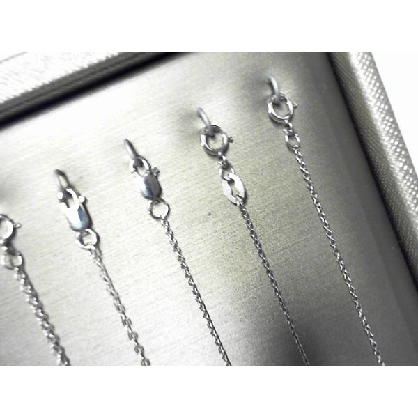 White Sterling Silver Cable Link Chain Morgan's Jewelers Winona, MN