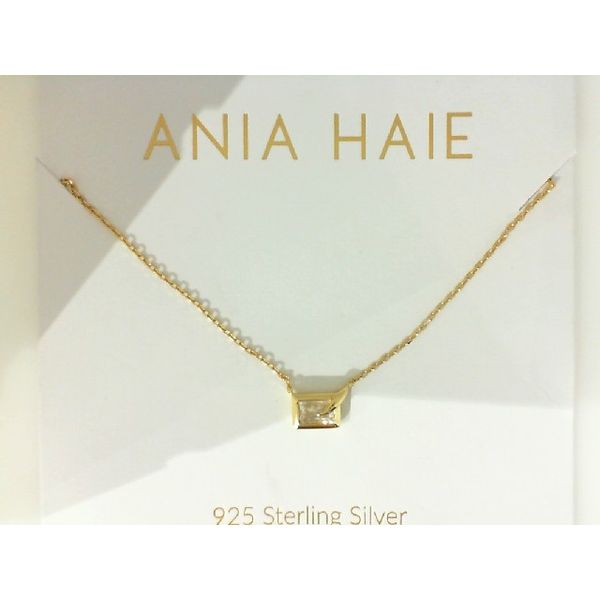 Yellow Sterling Silver CZ Bezel Chain Morgan's Jewelers Winona, MN