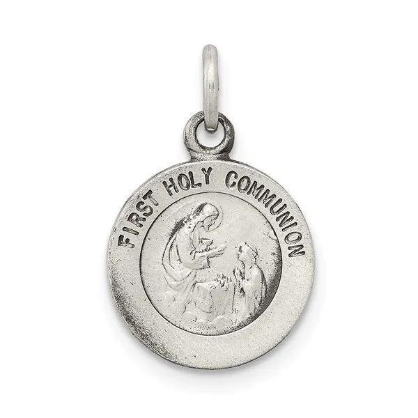 Sterling Silver First Holy Communion Medal Charm Morgan's Jewelers Winona, MN