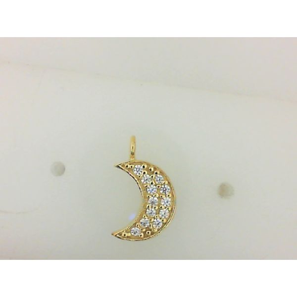 Sterling Silver Gold Plated Moon Charm Morgan's Jewelers Winona, MN