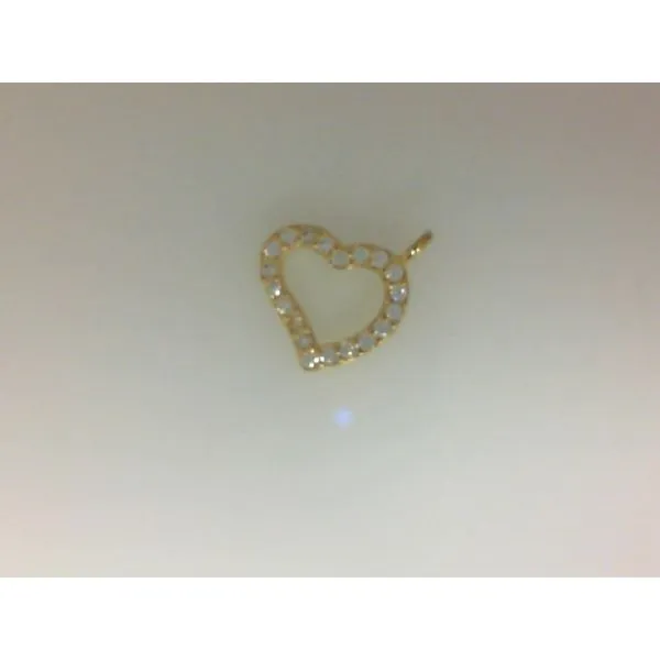 Sterling Silver Gold Plated Open Heart Charm Morgan's Jewelers Winona, MN