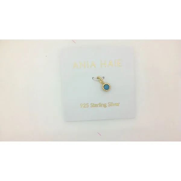 Gold Plated Malachite and Turquoise Charm