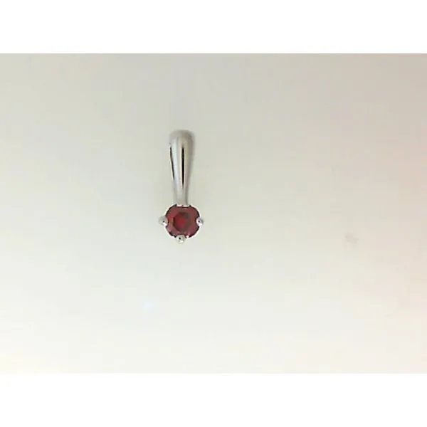 Simulated Garnet Sterling Silver Jan Love Charm