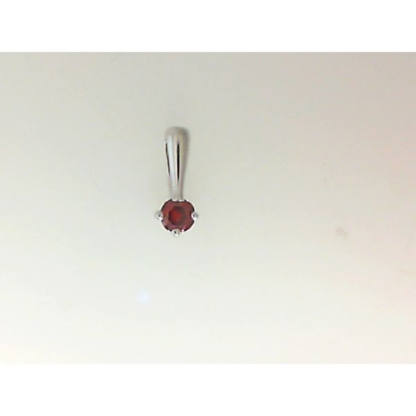 Simulated Garnet Sterling Silver Jan Love Charm Morgan's Jewelers Winona, MN