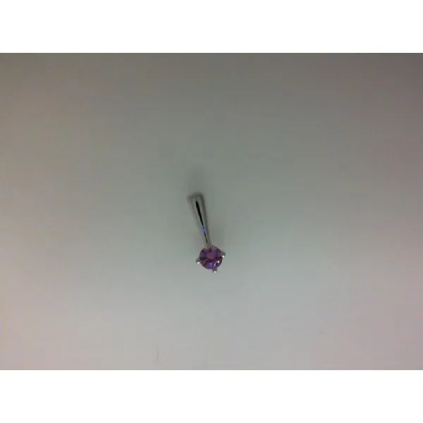 Simulated Pink Tourmaline Sterling Silver Oct Love Charm ...