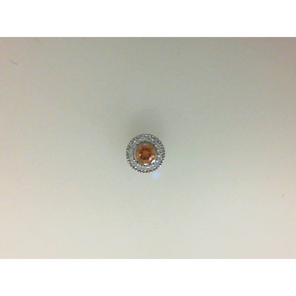 Sterling Silver Simulated Citrine Charm Morgan's Jewelers Winona, MN