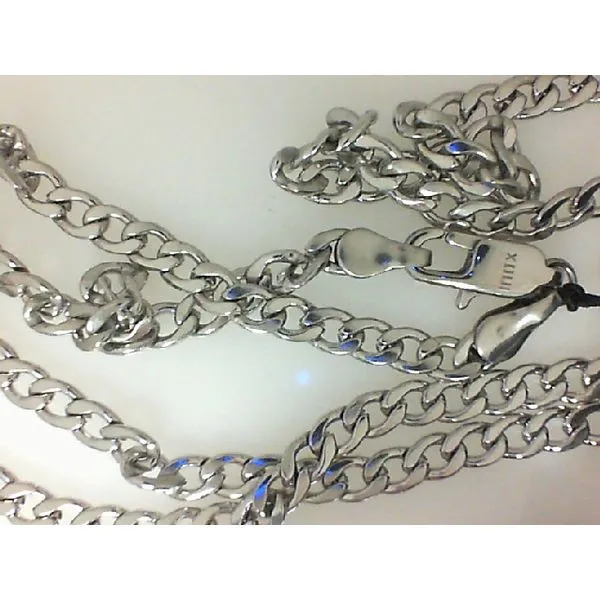 Stainless Steel White Curb Chain Bracelet Morgan's Jewelers Winona, MN