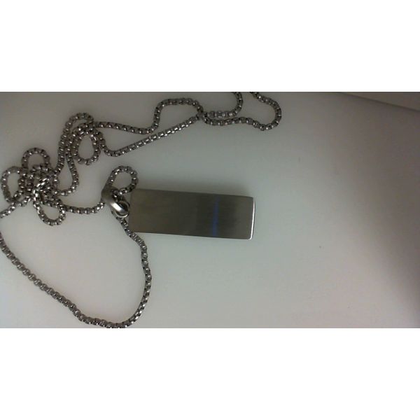 Gent's White Stainless Steel Necklace Morgan's Jewelers Winona, MN