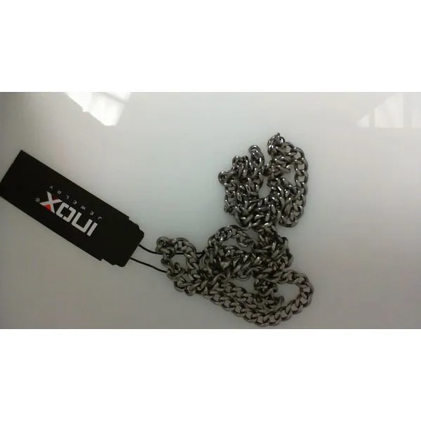 White Titanium Men's Curb Necklace Morgan's Jewelers Winona, MN