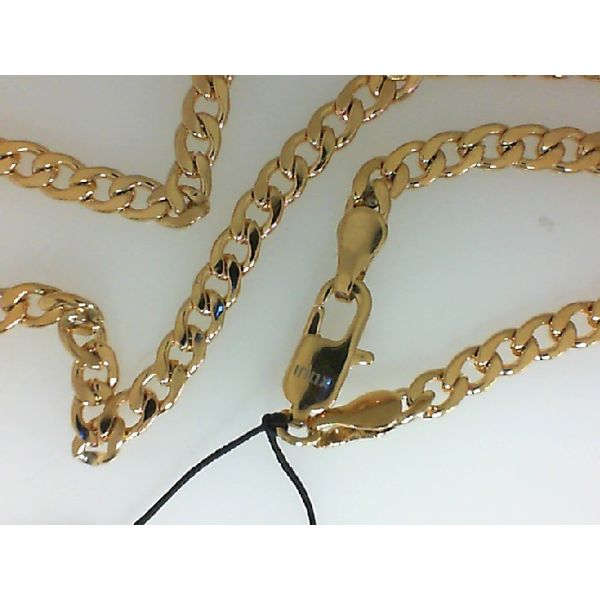 Yellow Gold Plated Stainless Steel Curb Chain Necklace Morgan's Jewelers Winona, MN