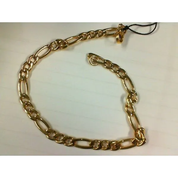 18Kt Gold IP Titanium Figaro Chain Bracelet Morgan's Jewelers Winona, MN