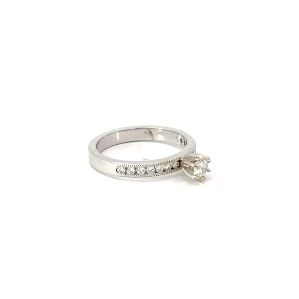 White 14 Karat Contemporary Engagement Ring