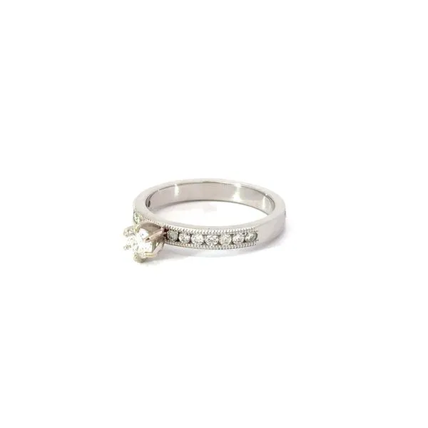 White 14 Karat Contemporary Engagement Ring