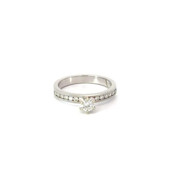 White 14 Karat Contemporary Engagement Ring