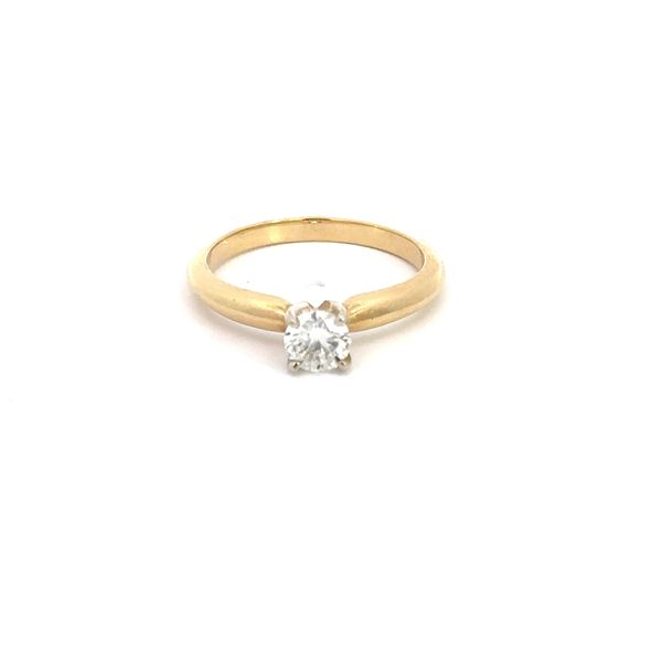 Twotone 14 Karat Tiffany Engagement Ring Morin Jewelers Southbridge, MA