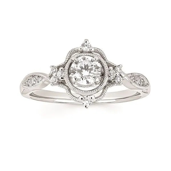 White 14 Karat Contemporary Engagement Ring Image 2 Morin Jewelers Southbridge, MA