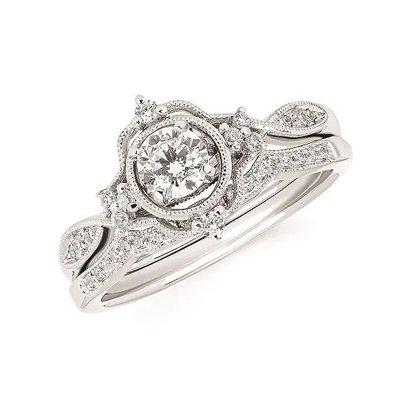 White 14 Karat Contemporary Engagement Ring Morin Jewelers Southbridge, MA
