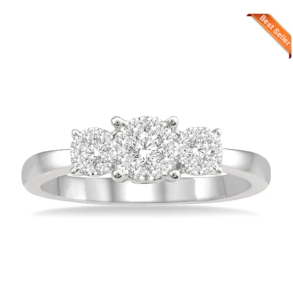14K White Round Shape Diamond Engagement Ring Image 2 Morin Jewelers Southbridge, MA