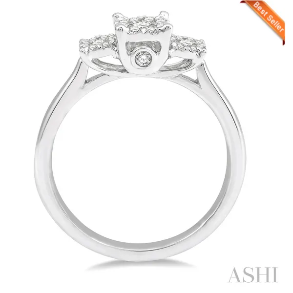 14K White Round Shape Diamond Engagement Ring Image 3 Morin Jewelers Southbridge, MA