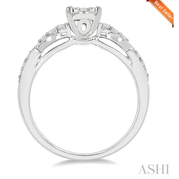 14K White Oval Shape Diamond Engagement Ring Image 3 Morin Jewelers Southbridge, MA