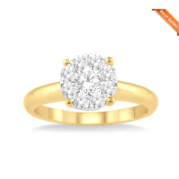 14K Yellow Round Shape Diamond Engagement Ring Image 2 Morin Jewelers Southbridge, MA