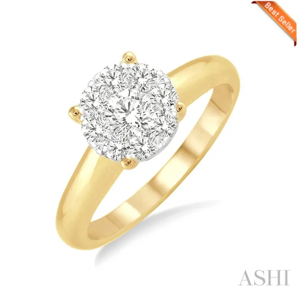 14K Yellow Round Shape Diamond Engagement Ring Morin Jewelers Southbridge, MA