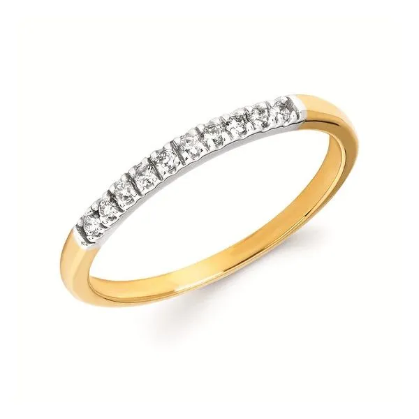 White 14K Wedding Band with Round Diamonds Morin Jewelers Southbridge, MA