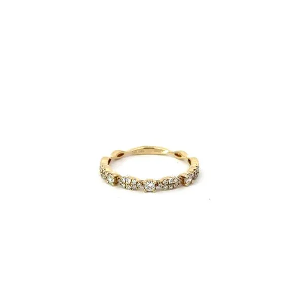 Yellow 14K Wedding Band with Round Diamonds Morin Jewelers Southbridge, MA