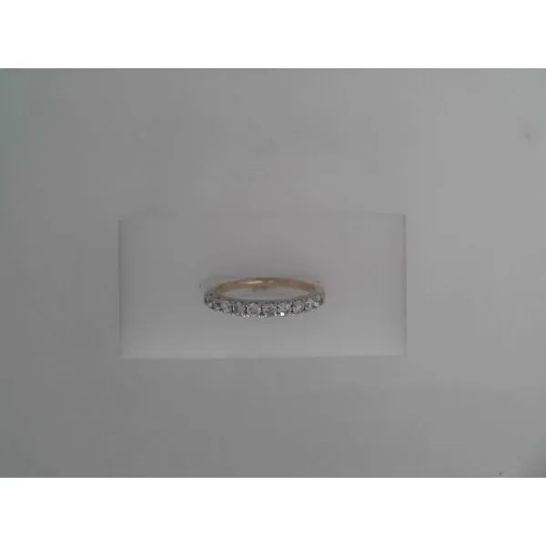 White 14K Wedding Band with Round Diamonds Morin Jewelers Southbridge, MA