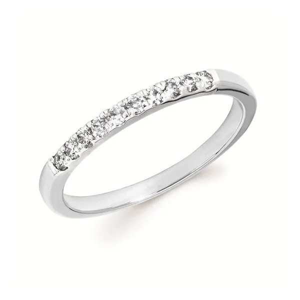 14K Gold Twotone Prong Set Diamond Anniversary Band Morin Jewelers Southbridge, MA