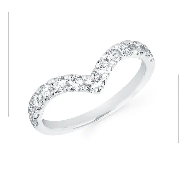 14K Yellow Chevron Diamond Anniversary Band Morin Jewelers Southbridge, MA