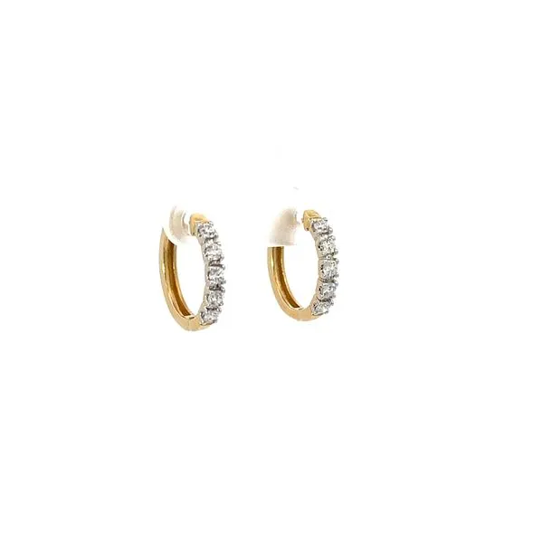 14 Karat Small Hoop Earrings Image 2 Morin Jewelers Southbridge, MA