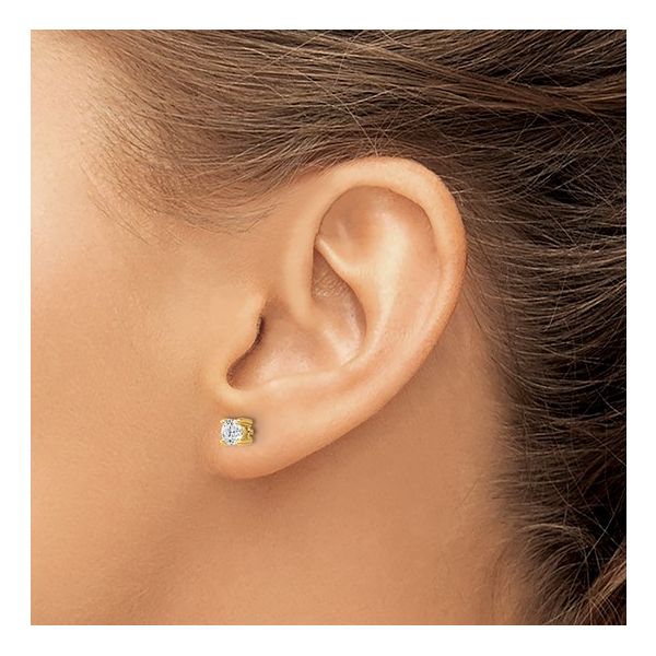 14K Yellow Classic Diamond Stud Earrings Morin Jewelers Southbridge, MA