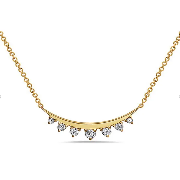 Yellow 14Kt Diamond Drop Pendant