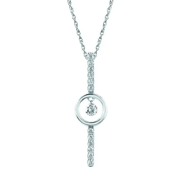 White 14Kt Diamond Pendant