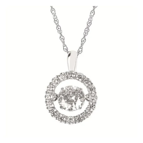 White 14Kt Diamond Drop Pendant Morin Jewelers Southbridge, MA