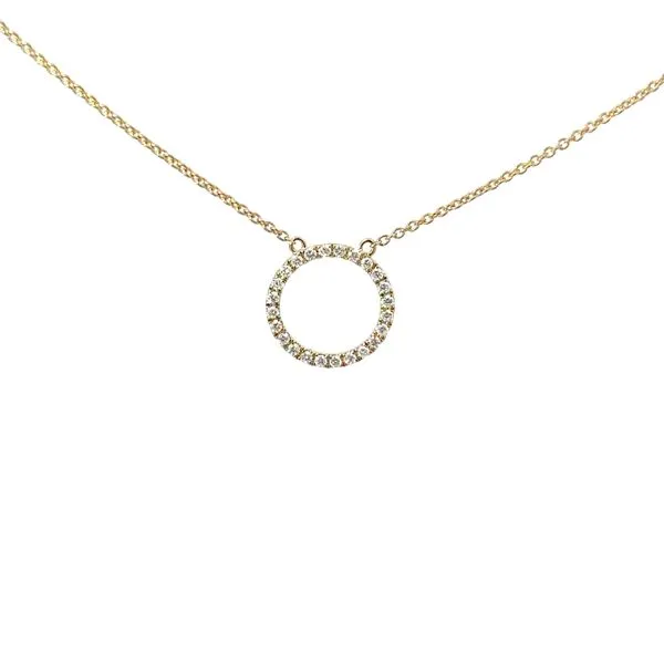 14K Yellow Gold Diamond Circle Pendant Morin Jewelers Southbridge, MA