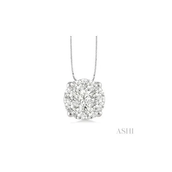 14K White Gold Lovebright Diamond Pendant Morin Jewelers Southbridge, MA