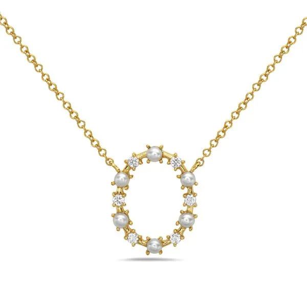 14K Yellow Gold Pearl Necklace