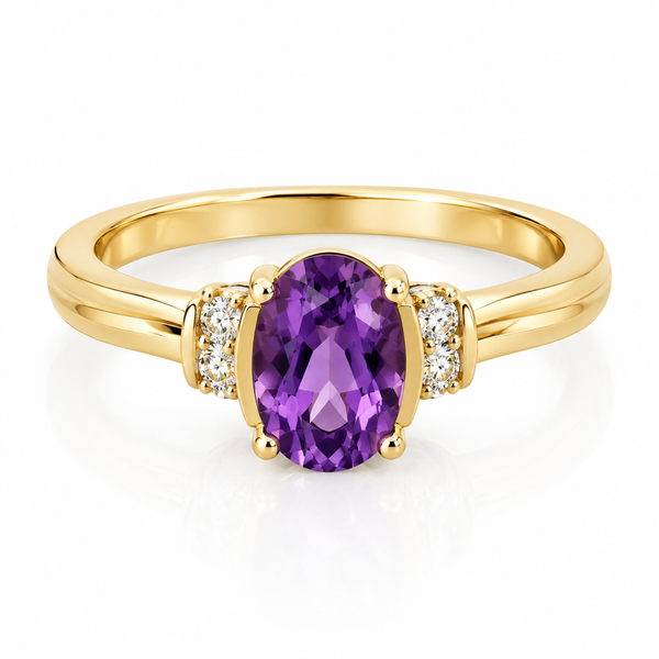 Yellow Gold Amethyst Fashion Ring Morin Jewelers Southbridge, MA