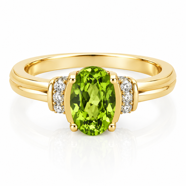 Yellow Gold Peridot Fashion Ring Morin Jewelers Southbridge, MA