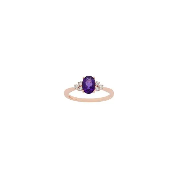 14K Rose Gold Amethyst & Diamond Accent Fashion Ring Morin Jewelers Southbridge, MA