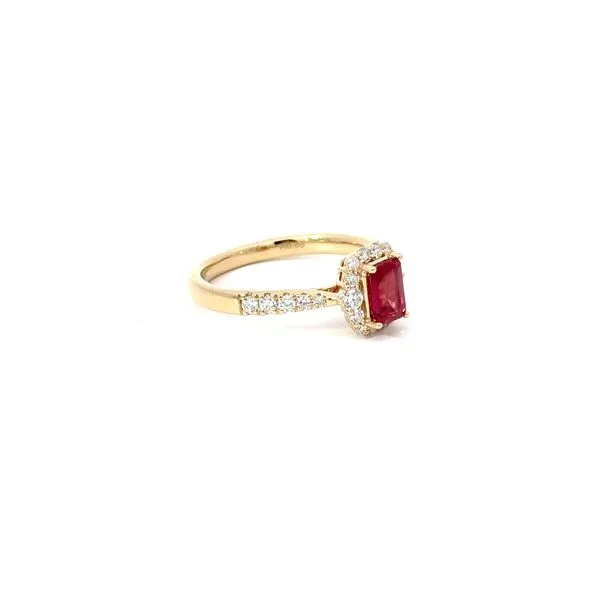 14K Yellow Gold Ruby and Diamond Ring Image 2 Morin Jewelers Southbridge, MA