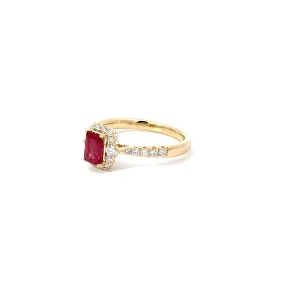 14K Yellow Gold Ruby and Diamond Ring Image 3 Morin Jewelers Southbridge, MA
