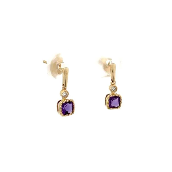 Yellow 14 Karat Drop Earrings Image 2 Morin Jewelers Southbridge, MA