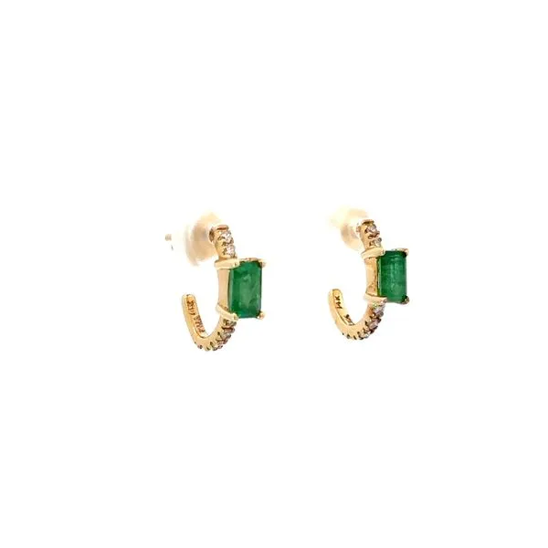 Yellow 14 Karat Small Hoop Earrings Image 2 Morin Jewelers Southbridge, MA